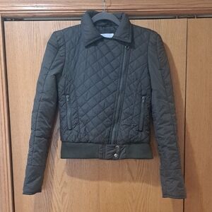 dELiA*s Olive Green Quilted Bomber Jacket